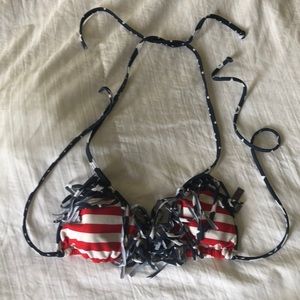 American Flag Bikini Top Small